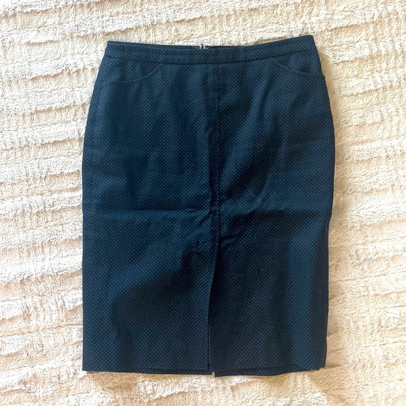 BCBG Maxazria Navy Dot Pencil Skirt - Picture 1 of 5
